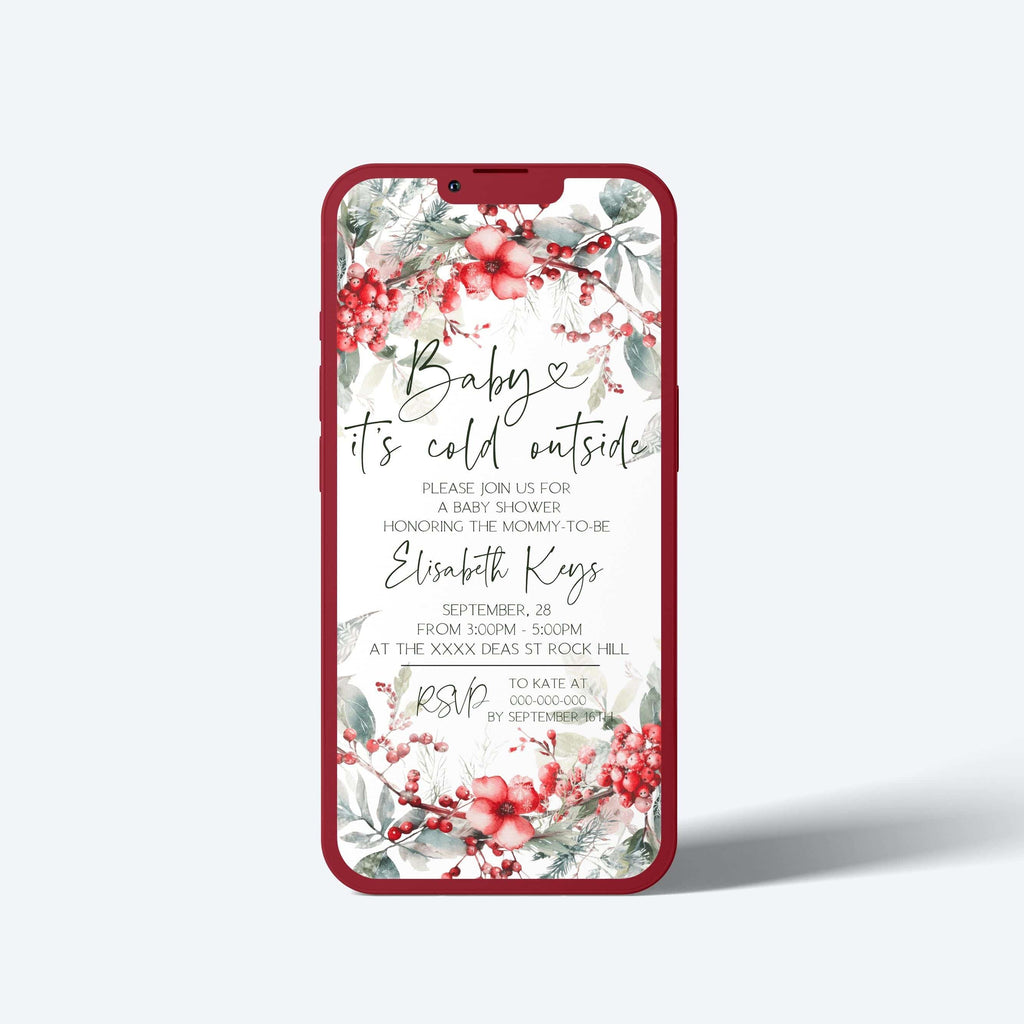 Winter Baby Shower Evites | Personalized Online Invitations