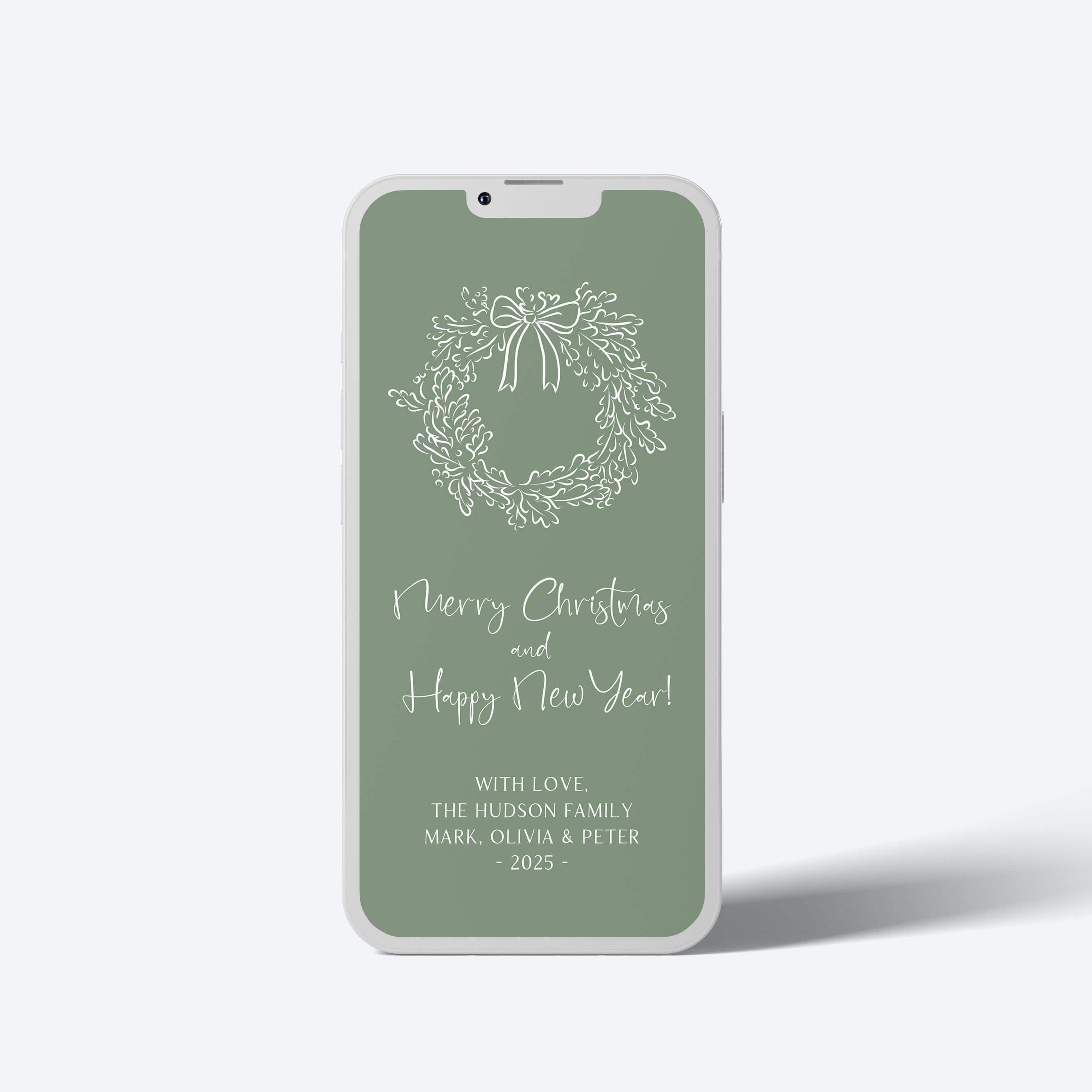 Scandinavian Style Christmas Evite | 2 Sizes | Minimalist Greeting Cards
